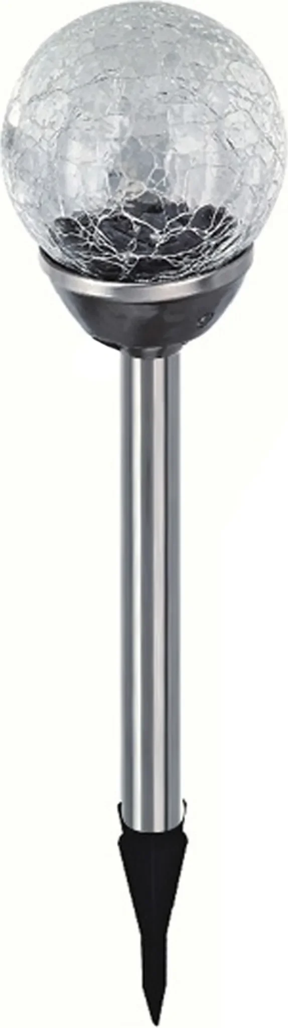 Alma Garden – Edelstahl LED-Solar Gartenkugel mit Crackle-Effekt