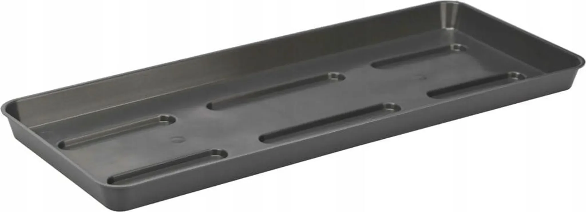 Galicja – Untersetzer für Blumentöpfe 40×14,5×2,2 cm, Kunststoff, Graphit