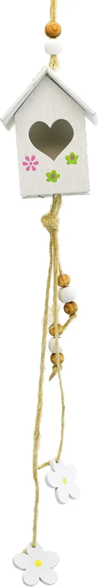 Hängendes Deko-Vogelhaus aus Holz 40 cm