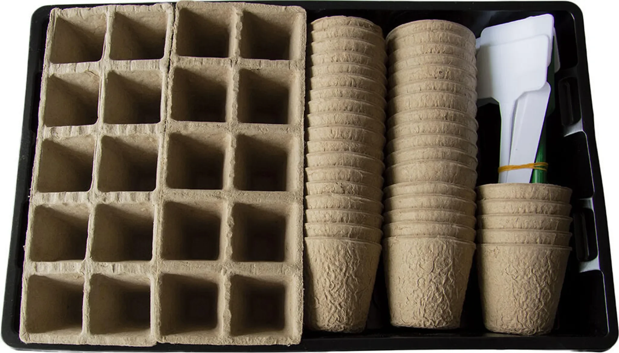 M.A.T. – Anzuchtset 65-teilig mit Pflanztellern, Papiertöpfen & Zubehör