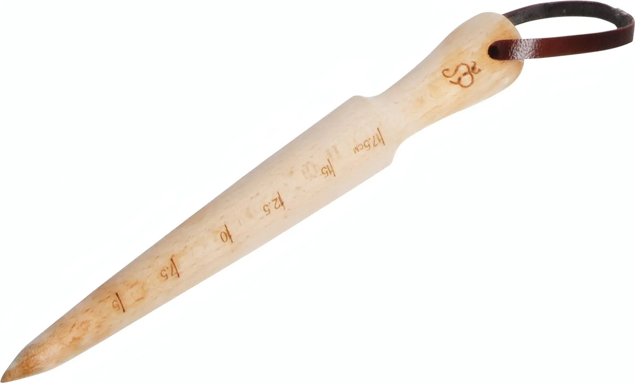 Esschert Design – Pflanzholz mit Tiefenskala & Lederschlaufe