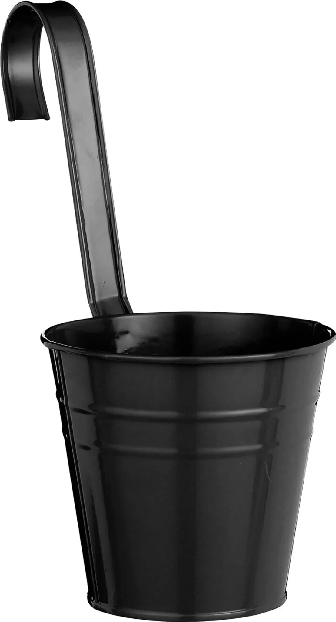 Mica Decorations – Hänge-Blumentopf Joey Ø13×12 cm, Schwarz, Eisen